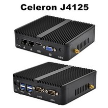 스틱PC 초 미니 PC MINIPC 안드로이드 피시 Topton 10th Gen 산업용 Intel Core i7 i5 i3 J4125 2Lans 2COM Rs232 견고한 금속 컴, No Ram No HD No WiFi, Celeron J4125 DDR4 2