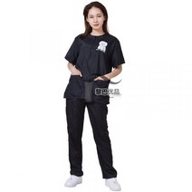 강아지 애묘 미용 카페 앞치마 가운 미용샵 털정리 샵창업, S, 비숑 세트