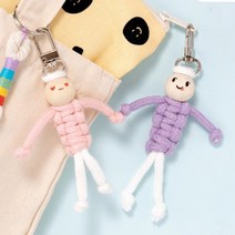 민화샵 인형 마크라메 키링 DIY 열쇠고리만들기, 마크라메 키링_인형_비비드
