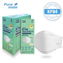 KF94 퓨어메이트 국내제작 뉴브리지 중형 마스크 (화이트) (50매), 상세페이지 참조