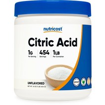 Nutricost Citric Acid 파우더 (1LB) - 1G Per Serving Non-GMO Gluten Free
