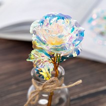 24K 골드 어버이날 장모님 선물 카네이션 금장미 스승의날 생신 선물 여자친구 기념일 생일 금꽃, 6.보라