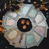 빈티지 엔틱 전통 무늬 프레임 패턴 종이 페이퍼 메모지 다꾸, 7. 엘리자벳 (ME-260)