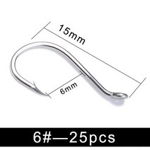 문어 갈고리 피싱템 물오징어 해루질 장비 FISH KING-스테인레스 스틸 문어 바다 낚시 후크 6-25 개 7/0 #, 13 size 6