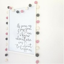 아둥놀이터 벽장식 가랜드 4종, 폼폼가랜드 흰핑회