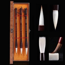 헌의당 서예 동양화 붓글씨 늑대털 양털 혼합 대중소 붓 3지 선물 세트, 늑대털양털혼합