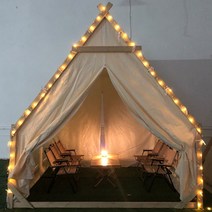 글램핑텐트 글램핑제작 야외 몽골 대형 글램핑장 바베큐장 감성 야외 인터넷 연예인 삼각 텐트 냄비 케이터링 바베큐 옥상 레스토랑 방수 관광 명소 캠핑 캠프 B&B, 강화된 집 모양 베이지 3.5*3.5 미터