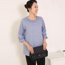 마담센스 나나프릴 면 블라우스MT8328 미시캐주얼룩 빅사이즈 블라우스