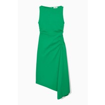 COS 비대칭 개더 미디 원피스 ASYMMETRIC GATHERED MIDI DRESS GREEN