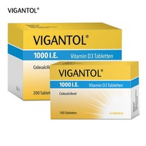 비간톨 독일 vigantol 비간토레텐 비타민 D3 보충제 매일1정, 100정