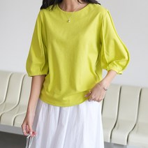 하늘바라기 여성용 렌느 소매 벌룬 티셔츠
