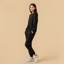 [JAJU/자주] 여 탄탄 스웨트 셔츠_블랙