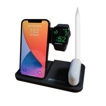 Murray 폴딩 4in1 무선충전 거치대 W30, 블랙, 1개