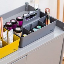 물감도구정리함 오픈수납 미술상자 재료보관 그레이