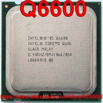 오리지널 인텔 CPU 코어 2 쿼드 Q6600 프로세서 2.40GHz/8M/1066MHz 소켓 775 빠른, 한개옵션0