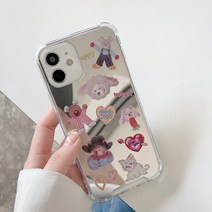 동물스티커 에어범퍼 아이폰14프로 미러케이스