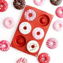 도넛모양 도넛6구 실리콘몰드 캔들 향초 만들기 DIY 재료 비누 베이킹 쿠킹 금형