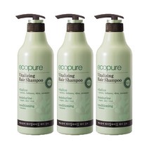에코퓨어 바이탈라이징 헤어 샴푸 700ml, 3개