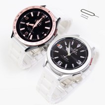 갤럭시워치4 클래식&워치4 유광세라믹 스트랩 46mm 42mm 44mm 40mm 호환 +조절핀, 화이트