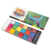 수성 얼굴 바디 페인팅 키트 pinturas maquillaje 브러쉬 크리스마스 할로윈 키즈 페이스 아이 파티 메이크업 페인트, 02 20 color