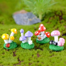 곤충 버섯 테라리움 DIY 만들기 재료 미니어처 피규어, 1.보라