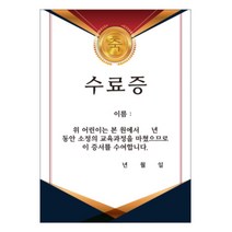 어린이집 유치원 졸업장 레드 10p 기념식 축하 수료증 증서 종이 상장 만들기키트 문화센터