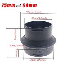 히터 부품 호환 42/60/75/90mm 자동차 히터 덕트 파이프 조이너 커넥터 감속기 호스 튜브 에버스패커 또는, 01 60 75 Adapter A