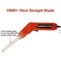 스티로폼 절단기 열선칼 열선 핸드 헬드 전기 가열 칼 스폰지 폼 홈 조각 칼 패브릭 커터 로프 절단 도구, 150w 15cm 블레이드, 유럽 ​​연합