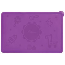 아가프라 실리콘100% 식탁매트 / 이유식매트 아기 이유식준비물 열탕가능, 퍼플