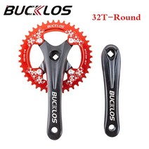 옴니움 크랭크 bucklos 104bcd mtb 자전거 사각 구멍 170mm 좁은 폭 체인링, 32t 라운드 레드