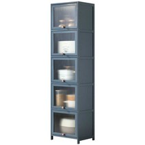 그릇 장식장 주방 코너 냉장고 옆 틈새 구석 탕비실, 그레이  3단 30cm