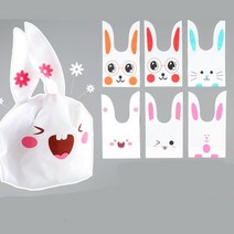 50p 스콘 휘낭시에 포장 귀여운 토끼봉투 교회학교 모찌떡 답례 선물 유치원 수제쿠키 사탕, 1개, 소-오렌지안경