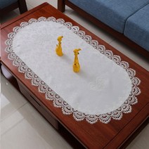 거실 테이블 타원형 매트 북유럽 레이스 테이블보, A2, 70x130cm