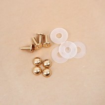 털실나라 볼록나사 와셔 4set, 8mm, 골드