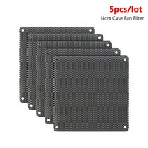 컴퓨터 먼지 필터 스폰지 테이프 필터망 그물 투명 매쉬 5 개대 80mm 90mm 120mm 140mm cuttable pvc pc 팬 먼지 필터 컴퓨터 케이스 쿨러 방진 메쉬, 14cm 블랙