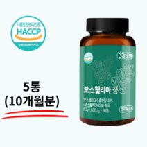 보스웰리아정 1000mg 60정 건강바름, 보스웰리아정 5통 (10개월), 보스웰리아정(10개월)