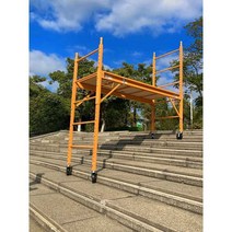 공장 사다리 현장 건설 접이식 안전 산업 작업발판, 1.8m(개구부 없는 페달 포함)