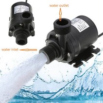 순환모터 수중 온수순환용 보일러 순환용 24V DC 워터 펌프 800L/H 5M 태양 브러시리스 모터 순환 분, 02 12V