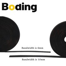 보딩 2gt 개방형 동기 타이밍 벨트 폭 3/6/9/10/15mm 고무 소형 백래시 Gt2 2gt-3/2gt-6/2gt-9/2gt-15 3d, 01 9mm_11 50M