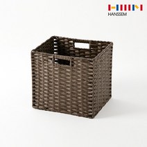 한샘 볼드 라탄 패턴 바스켓 대 다크브라운, 단일/상품