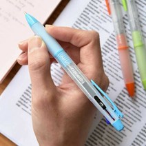 노트필기펜 고등 학생 학용품 디자인 문구 4색 컬러 멀티 볼펜, 단품, 본상품선택