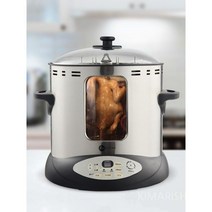 가정용 전기 통닭구이 기계 스테인리스 바비큐 훈제치킨 15L 꼬치 6개가능, A. 전기 통닭구이 오븐 15L 스테인레스