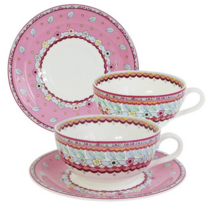 한국도자기 빈티지 커피잔 2인조 세트, 혼합 색상, 16개