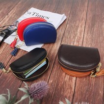 소가죽 둥근 여자 여성 카드지갑추천 30대 기념일 여자카드지갑 지갑선물 깜찍한 케쥬얼코디 명합지갑 40대