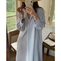쏭포유 베이비컬러 카라넥 롱원피스 2color