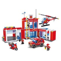 퍼즐피플 소방 경찰 군인 중국 호환레고, 소방서