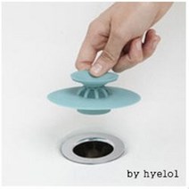 원터치 욕조 마개 배수구 세면대 덮개 뚜껑, 화이트