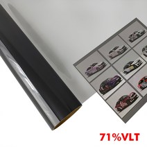 자동차 윈도우 포일 프로텍터 71% 투과율 19.7 ''x 118.1 ''태양 자외선 차단 틴팅 필름, 03 3m Transmittance32.3