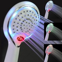 샤워기온도계 LED 스마트 샤워 헤드 온도 디지털 디스플레이가있는 led 물 절약 스프링클러 3 색 스프레이 노즐 욕실 액세서리, led 디지털 샤워
