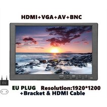 프리뷰모니터 10.1 인치 휴대용 1280x800 디스플레이 HDMI 호환VGAAV, 협력사, EU 플러그 Br-HD 2